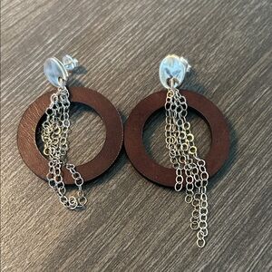 Sterling Silver Plated Dangle Earrings by Vidda Collection